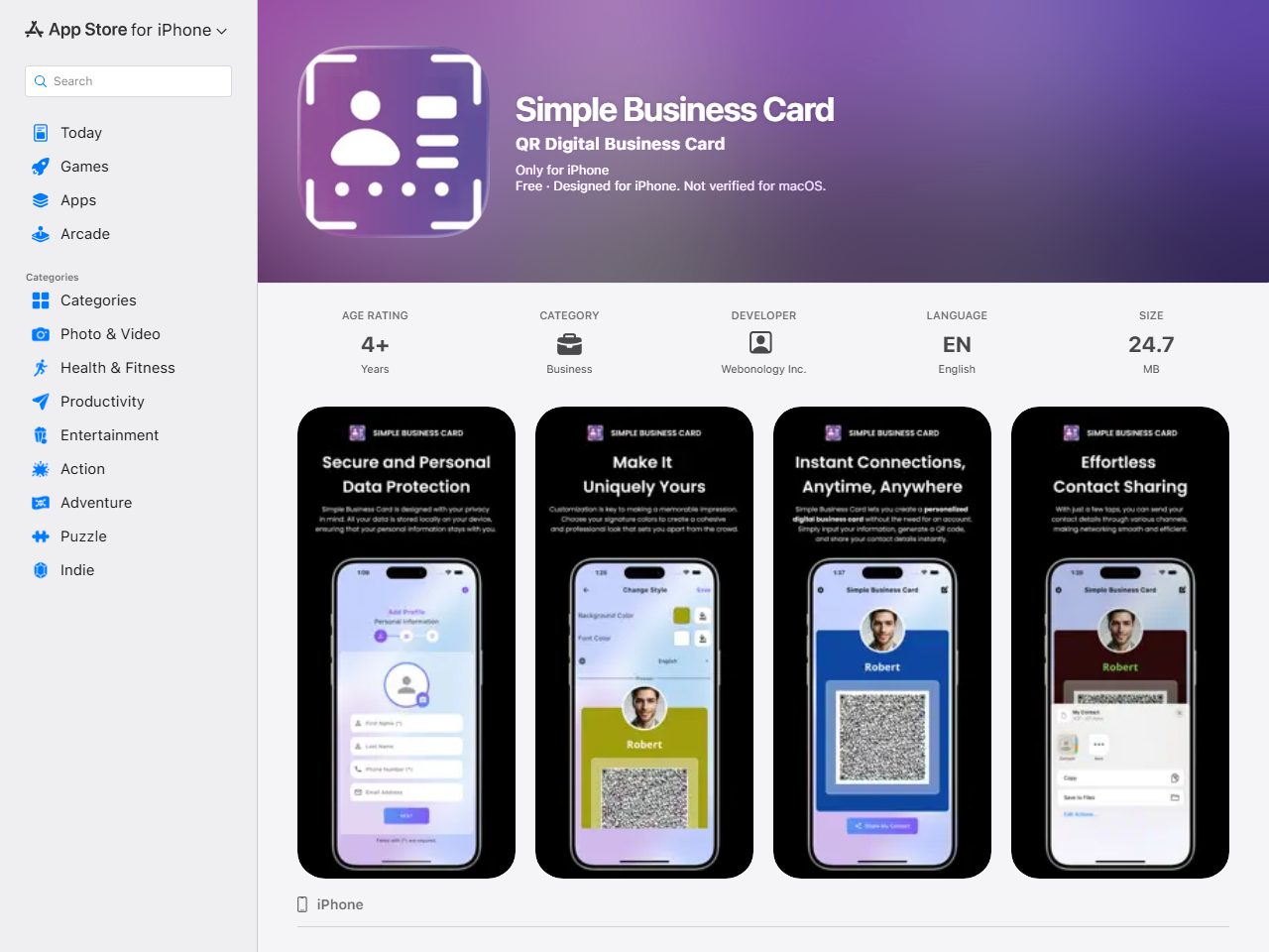 Simple Business Card